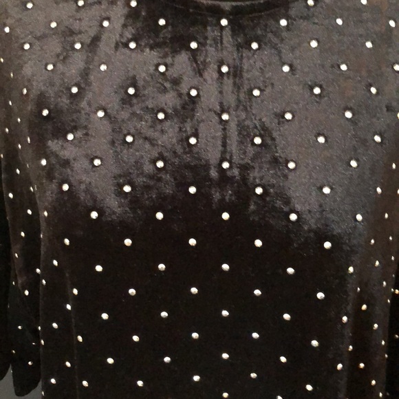 H&M black soft studded dress size medium - Picture 3 of 11